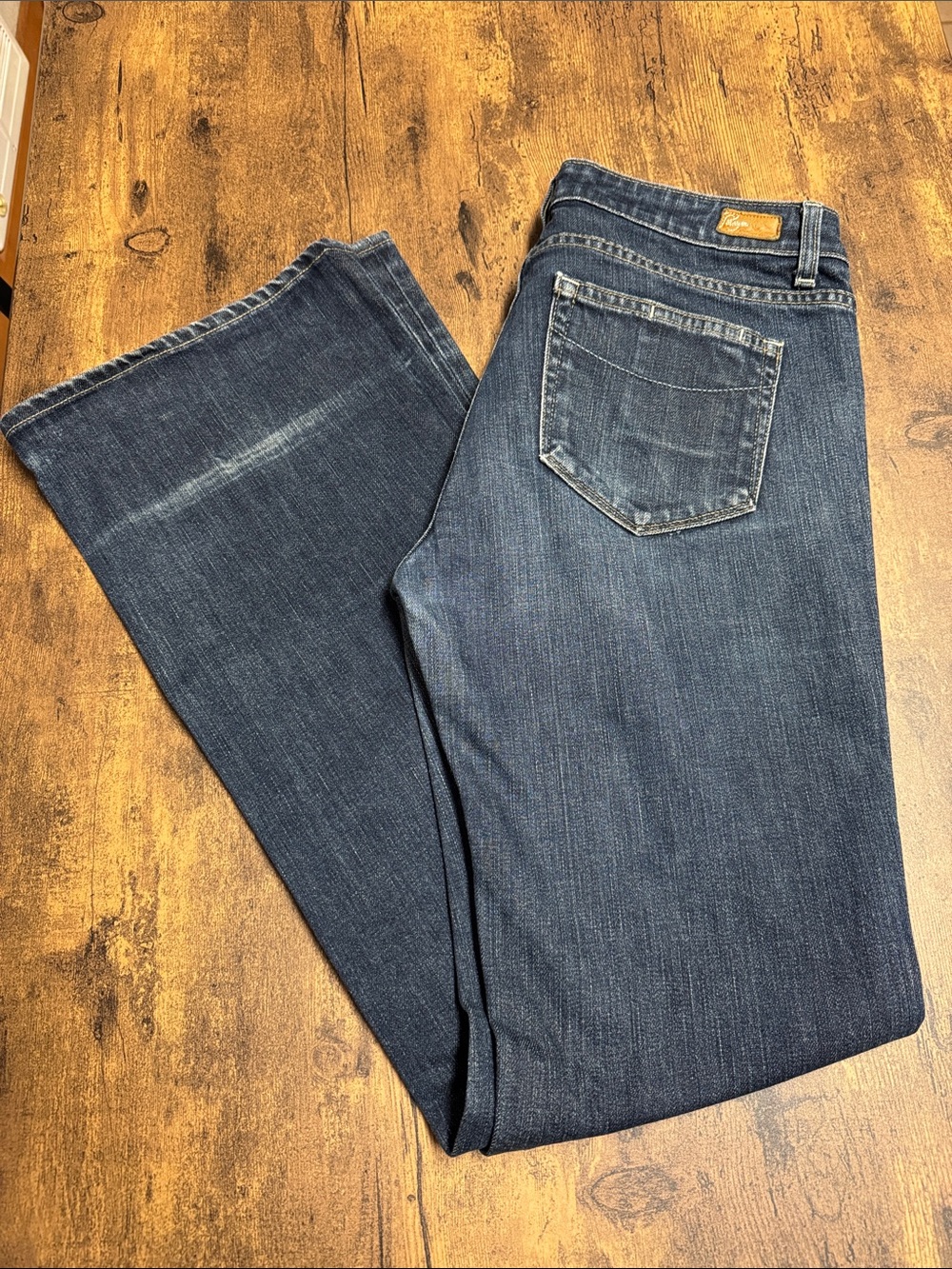 PAIGE Women's Dark Blue Bootcut Jeans